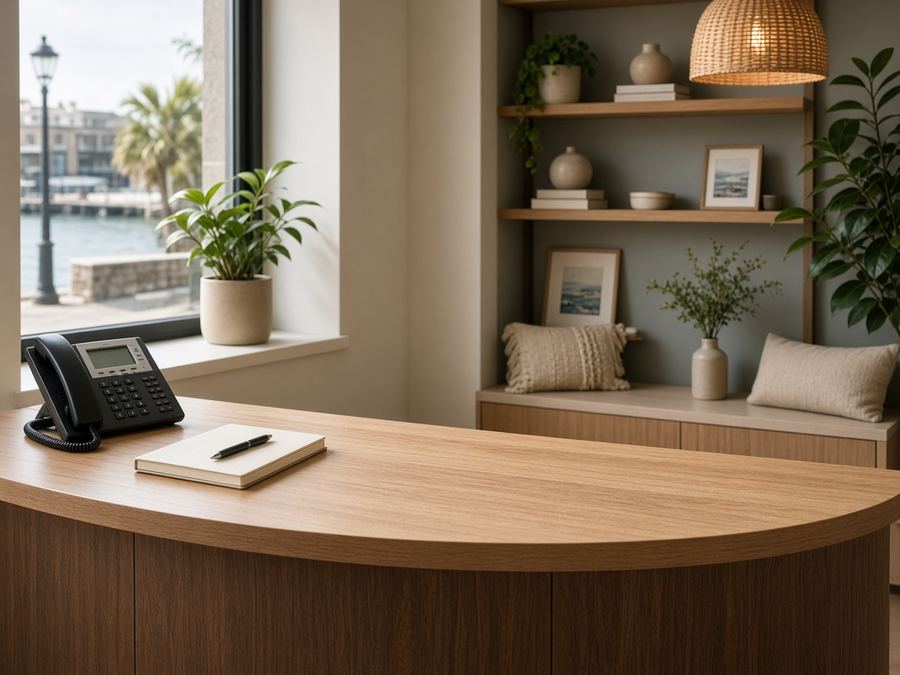 Contact desk at Modern Harbor Coaching in Koper
