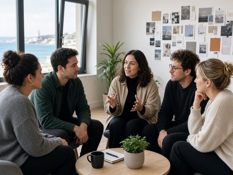 Group circles at Modern Harbor Coaching